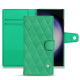 Capa em pele Samsung Galaxy S23 Ultra - Menthe vintage - Couture ( Pantone #37b375 ) 