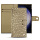 Housse cuir Samsung Galaxy S23 Ultra - Autruche desert ( Pantone #A39382 ) 