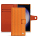 Capa em pele Samsung Galaxy S23 Ultra - Abaca arancio ( Pantone #d77540 )