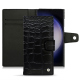 硬质真皮保护套 Samsung Galaxy S23 Ultra - Crocodile nero ( Noir / Black) 
