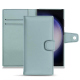 Samsung Galaxy S23 Ultra leather case - Bleu Ciel PU ( Pantone #abcae9 )