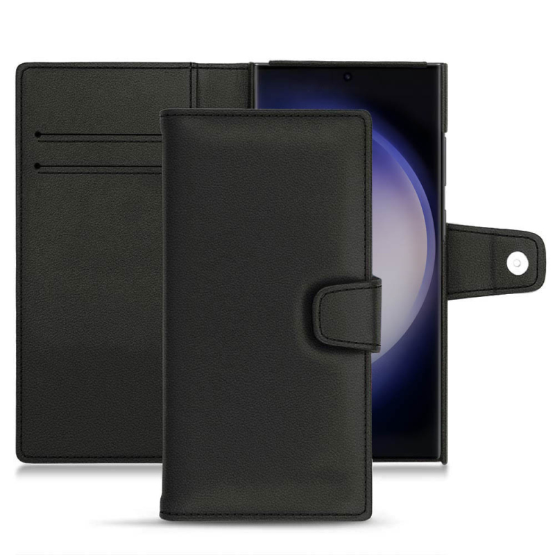 Samsung Galaxy S23 Ultra leather case - Noir PU ( Black ) 
