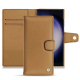 Samsung Galaxy S23 Ultra leather case - Beige Veggie ( Pantone #dab9a1 ) 