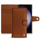 Samsung Galaxy S23 Ultra leather case - Marron Veggie ( Pantone #95614d ) 