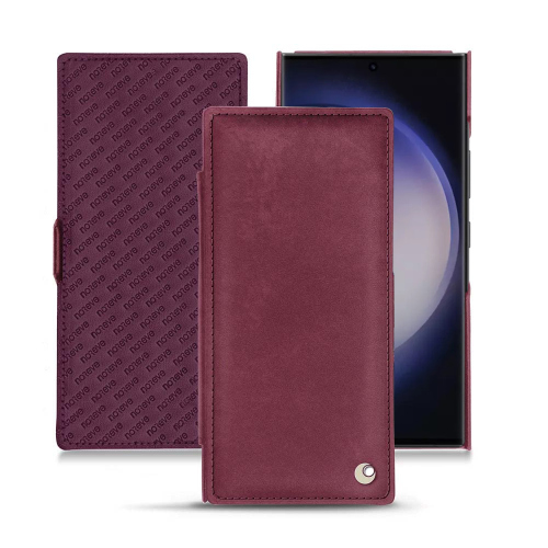 Luxus-Klapphülle für Samsung Galaxy S23 UltraPrune vintage ( Pantone #612434 ) 