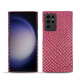 硬质真皮保护套 Samsung Galaxy S23 Ultra - Serpent ciclamino ( Pantone #9E4C6E ) 