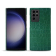 硬质真皮保护套 Samsung Galaxy S23 Ultra - Crocodile pino ( Pantone #173F35 ) 