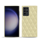 Capa em pele Samsung Galaxy S23 Ultra - Beige - Couture ( Nappa - Pantone #ceb888 ) 