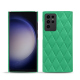 Samsung Galaxy S23 Ultra leather cover - Menthe vintage - Couture ( Pantone #37b375 ) 
