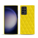 Funda de piel Samsung Galaxy S23 Ultra - Jaune fluo - Couture ( Pantone #c9ff57 ) 