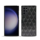 Coque cuir Samsung Galaxy S23 Ultra - Onyx - Couture ( Noir / Black ) 