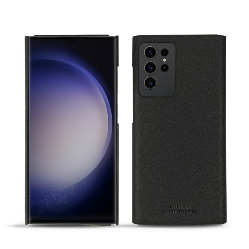 Samsung Galaxy S23 Ultra leather cover - Noir PU ( Black ) 
