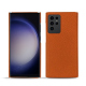 硬质真皮保护套 Samsung Galaxy S23 Ultra - Orange vibrant ( Pantone #e36b39 ) 