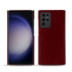 硬质真皮保护套 Samsung Galaxy S23 Ultra - Rouge Veggie ( Pantone #862633 ) 