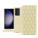 Capa em pele Samsung Galaxy S23 Ultra - Beige - Couture ( Nappa - Pantone #ceb888 ) 