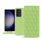 Capa em pele Samsung Galaxy S23 Ultra - Vert olive - Couture ( Nappa - Pantone #a7c58e ) 