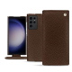 Samsung Galaxy S23 Ultra leather case - Châtaigne ( Pantone #1b1107 ) 