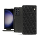 Custodia in pelle Samsung Galaxy S23 Ultra - Ebène - Couture ( Noir / Black ) 