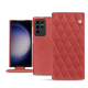 Samsung Galaxy S23 Ultra leather case - Cerise vintage - Couture ( Pantone #a6302e ) 
