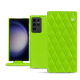 Custodia in pelle Samsung Galaxy S23 Ultra - Vert fluo - Couture ( Pantone #00ab5f ) 