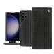 Capa em pele Samsung Galaxy S23 Ultra - Abaca nero ( Noir / Black) 