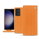 Housse cuir Samsung Galaxy S23 Ultra - Abaca arancio ( Pantone #d77540 )