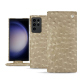 Capa em pele Samsung Galaxy S23 Ultra - Autruche desert ( Pantone #A39382 ) 