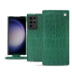 Funda de piel Samsung Galaxy S23 Ultra - Crocodile pino ( Pantone #173F35 ) 