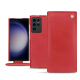 Samsung Galaxy S23 Ultra leather case - Rouge troupelenc ( Pantone #AB191A )