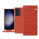 Capa em pele Samsung Galaxy S23 Ultra - Arange clouquié - Couture ( Pantone #D33108 )