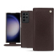 Samsung Galaxy S23 Ultra leather case - Marron envoûtant ( Pantone #4e3629 ) 
