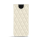 Samsung Galaxy S23 Ultra leather pouch - Blanc - Couture ( Nappa - White ) 