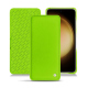 Samsung Galaxy S23+ leather case - Vert fluo ( Pantone #00ab5f ) 