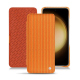 Capa em pele Samsung Galaxy S23+ - Abaca arancio ( Pantone #d77540 )