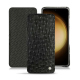Capa em pele Samsung Galaxy S23+ - Autruche nero ( Noir / Black) 