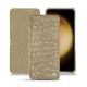 Funda de piel Samsung Galaxy S23+ - Autruche desert ( Pantone #A39382 ) 