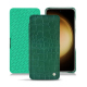 Capa em pele Samsung Galaxy S23+ - Crocodile pino ( Pantone #173F35 ) 