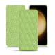 Capa em pele Samsung Galaxy S23+ - Vert olive - Couture ( Nappa - Pantone #a7c58e ) 