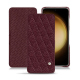 Capa em pele Samsung Galaxy S23+ - Lie de vin - Couture ( Pantone #412234 ) 