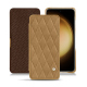 Funda de piel Samsung Galaxy S23+ - Sable vintage - Couture ( Pantone #9b7340 ) 
