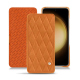 硬质真皮保护套 Samsung Galaxy S23+ - Mandarine vintage - Couture ( Pantone #d47231 ) 