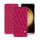 Lederschutzhülle Samsung Galaxy S23+ - Rose fluo - Couture ( Pantone #ff16b4 ) 