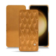 Housse cuir Samsung Galaxy S23+ - Or Maïa - Couture ( Pantone 871C ) 