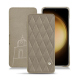 Funda de piel Samsung Galaxy S23+ - Darboun sabla - Couture ( Pantone #BCB1A1 )