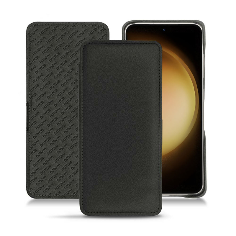 Samsung Galaxy S23+ leather case - Noir PU ( Black ) 