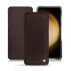 Samsung Galaxy S23+ leather case - Marron envoûtant ( Pantone #4e3629 ) 