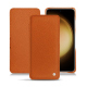 Samsung Galaxy S23+ leather case - Orange vibrant ( Pantone #e36b39 ) 