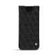 Custodia in pelle Samsung Galaxy S23+ - Ebène - Couture ( Noir / Black ) 