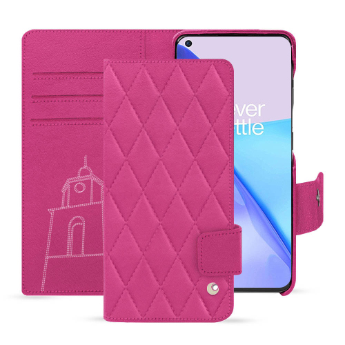 Housse portefeuille premium pour OnePlus 11Rose BB - Couture ( Pantone #DB599F )