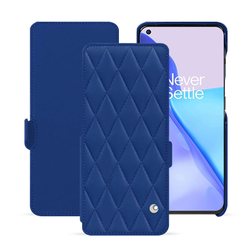 Housse luxe cuir pour OnePlus 11Bleu océan - Couture ( Nappa - Pantone #15458a) 